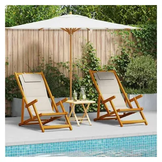 vidaXL Gartenstuhl 61,5 x 123 x 82 cm hellgrau 2 St.