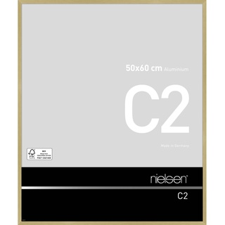 Nielsen C2 Aluminium-Bilderrahmen - struktur-goldfarben matt - Rahmen: 50,8 x 60,8 cm - für Bilder bis 50 x 60 cm