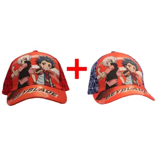 Beyblade Baseball Cap Beyblade Burst Baseball Cap, 2er-Set, Klettverschluss Größe 52 bunt