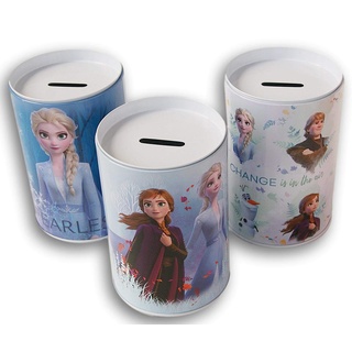 Set mit drei Spardosen für Kinder, Prinzessin Elsa und Anna, 10,2 x 15,2 cm