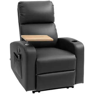 Homcom Relaxsessel, Schwarz, Metall, 93x105x77 cm, Wohnzimmer, Sessel, Massagesessel