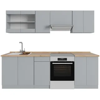 Vicco Küchenzeile R-Line 240 cm Grau