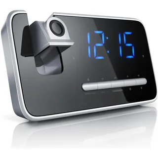 Brandson, Wecker, Digitaler Radiowecker mit 3 Stufen Bildschirmhelligkeit, Projektionswecker, Wecker mit Projektion