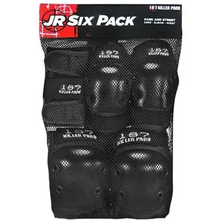 187 Killer Pads Protektoren-Set Junior Six Pack schwarz JR (4-8 Jahre)