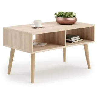 KOBI Sandi Couchtisch | Skandinavisches Design | Für Wohnzimmer, Büro, Esszimmer | Funktional und elegant | Hochwertige Materialien (Eiche Sonoma)