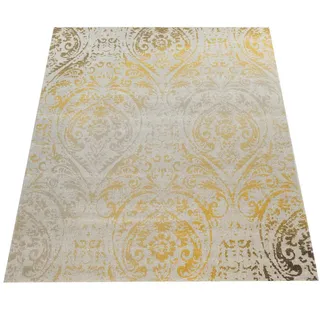KADIMA DESIGN Ornament-Muster Outdoor-Teppich 160 x 220 cm Gelb