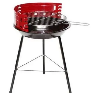 Festival Holzkohlegrill 36x36x55cm Rundgrill Standgrill Camping Garten Grill NEU