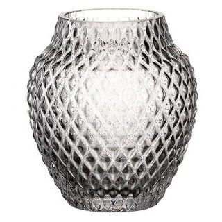 Leonardo Vase 018669 Poesia, Glas, grau, Tischvase, bauchig, Höhe 11 cm