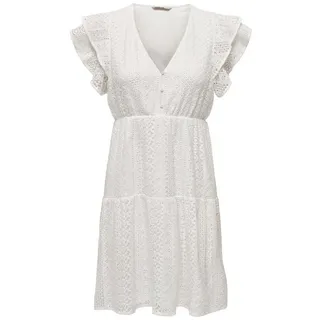 Only Minikleid Shirtkleid Unifarben Weiß 34