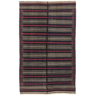 Nain Trading Orientteppich Kelim Fars 168x287 Handgewebter Orientteppich / Perserteppich, rechteckig, Höhe: 5 mm schwarz