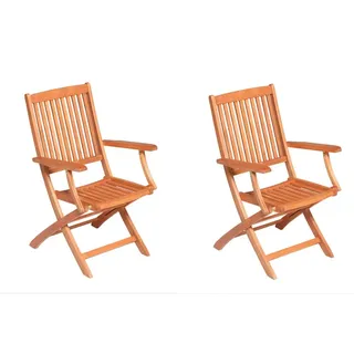 Merxx Rio Klappsessel 50 x 60 x 94 cm braun 2 St.