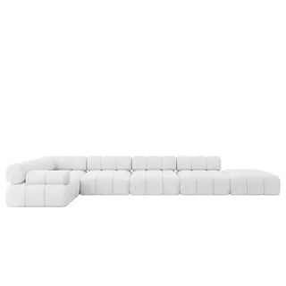 altdecor Eckcouch Polyester 7-Sitzer Weiß