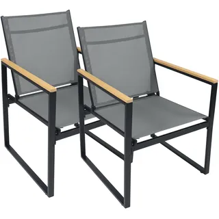 VCM Gartenstuhl Volasi 54 x 65 x 83 cm schwarz 4 St.
