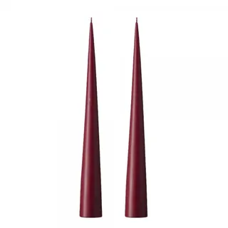 ester & erik Cone Candles, Box, 37 cm, 2 Stück, 44/2 deep Wine