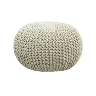 como Pouf  Strick , creme , Maße (cm): H: 38  Ø: 50