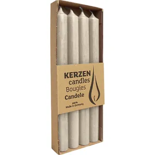 Richard Wenzel Stabkerzen aus Paraffin, Sahara, Rustic, WENZEL, 250/22 mm, Brenndauer ca. 10h, plastikfrei, 4 Stück