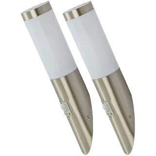 GLOBO Wandleuchte 2er Set 7,6x41x20cm Silber