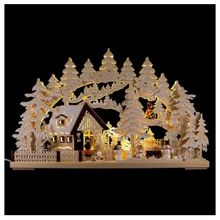 RATAGS Kunsthandwerk Schwibbogen 3D-Schwibbogen Winterlandschaft mit Raureif (62cmx39cm) von RATAGS Hol