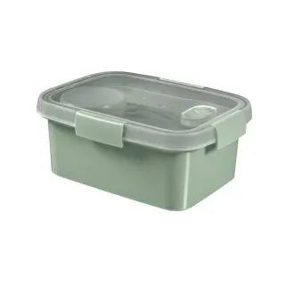 Curver SMART TO GO ECO LUNCH KIT Frischhaltedose, mit Besteck 250003 , Volumen: 1,2 Liter, Farbe: Pastellgrün