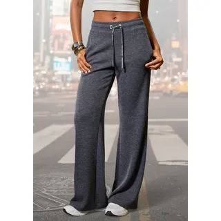 French Connection Loungepants in gerippter Strickoptik grau 32/34