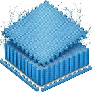 tillvex® Pool Unterlage 8 Stück - 62,5x62,5cm | Unterlegmatte 1 cm Dicke | Bodenmatte Pool Planschbecken & Whirlpool | Poolmatte Bodenmatte Outdoor | Poolunterlage Bodenschutz Matten wärmeisolierend