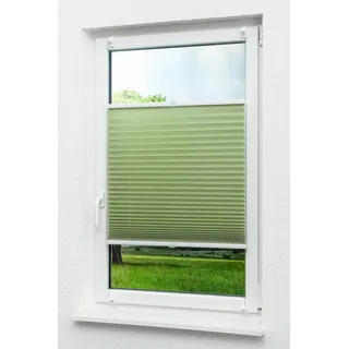LYSEL® Plissee Klemmen Grasgrün, blickdicht, HxB 130x75cm grün 75 cm x 130 cm