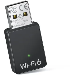 BrosTrend AX900 USB WiFi 6 WLAN Stick Linux für Ubuntu, Mint, Debian, Raspberry Pi OS, Kubuntu, Lubuntu, LMDE, Mate, Zorin, Windows 11/10/7 etc. PC Mini USB WiFi Adapter Dual-Band 5GHz & 2.4GHz, OFDMA