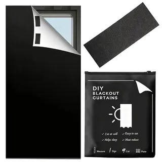 Sonnenschutz Fenster Verdunkelung Magnetisch 145x100 cm - Verdunklungsrollo Ohne Bohren, Vollständige Abdunkelung Für Dachfenster, Schlafzimmer & Reise