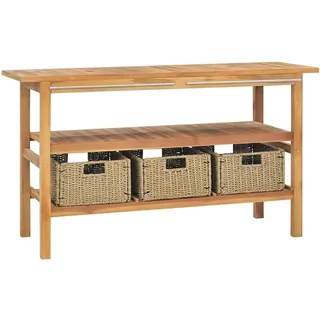 vidaXL Waschbeckenunterschrank Tonia 132 x 75 cm Teak