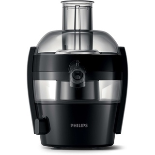 Philips Viva Collection zentrifugal Entsafter, 1.5 L, NutriU-Rezepte-App, QuickClean, 500 W, Schwarz (HR1832/00)
