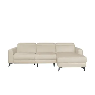 uno Ecksofa mit Relaxfunktion Taku , beige , Maße (cm): B: 268 H: 81 T: 169.0
