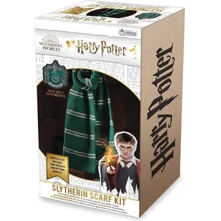 Harry Potter Slytherin Strick Set Schal, Handarbeitsset, Mehrfarbig