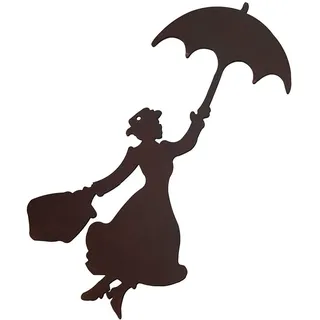 Manufakt-Design Franken Mary Poppins Figur zum Aufhängen Edelrost M - Das wohl berühmteste Kindermädchen für Ihr Zuhause