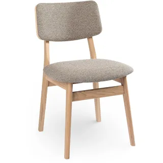 MCA Furniture Esszimmerstuhl MOLTEDO Webstoff Sandfarben/Braun