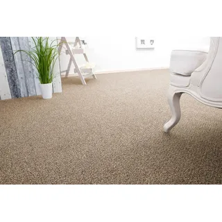 andiamo Auslegware Teppichboden Meterware Carlos - Teppichboden Auslegware & Teppich Meterware - Auslegware Teppich Meterware 4m & 5m breit - pflegeleichter Bodenbelag Beige - 500 x 400 cm