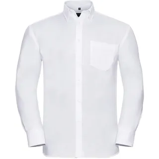 Russell Collection Klassisches bügelfreies Hemd  Langarm, white, M