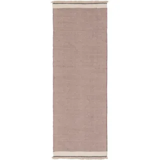 Wollteppich Karla, benuta, rechteckig, Höhe: 5 mm, Kunstfaser, Berber, Ethno-Style, Wohnzimmer rosa 70 cm x 200 cm x 5 mm