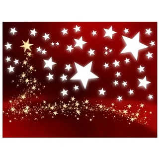 50 Stück selbstklebende, weiße Sterne gemischt Ø15-2cm, 70016 Fensterdekoration zu Weihnachten Fensterbild/Fensteraufkleber, Wandtattoo Sticker, Autoaufkleber, Weihnachtsdekoration, Schaufenster