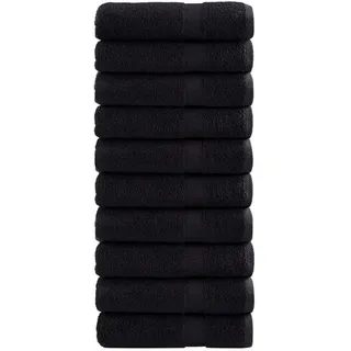 vidaXL SOLUND Handtuchset 10-tlg. schwarz