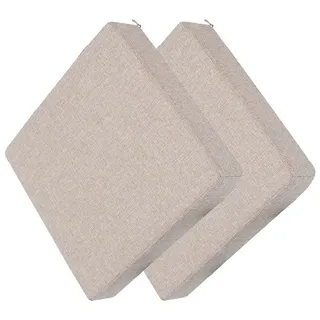 MSNCS Stuhlkissen 30x30/35x35/40x40cm Quadratisch Sitzkissen 1/2/4er Set, Bequem Weiches Stuhlauflage Dickes 5/8 cm,rutschfest Stuhl-Sitzkissen,für Außen Oder Innen, Garten, Büro(G,40x40x5CM 2pcs)