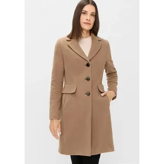 Fuchs Schmitt Wollmantel mit Kaschmir-Anteil, Reverskragen beige|braun 48 EU