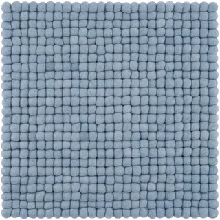 myfelt Filzkugel-Sitzauflage Stuhlauflage - Mia - quadratisch, 36x36 cm, Hellblau