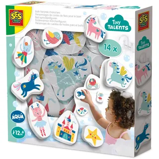 SES Creative 13079 Badespielzeug Märchenfiguren - Buntes Wasserspielzeug für Kinder ab 12 Monaten, Aus weichem, sicherem Schaumstoff, Diverse Farben