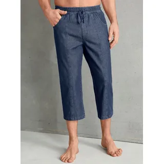 Schlupfhose CLASSIC, Herren, Gr. 62, Normalgrößen, blau (blau, stone, washed), 100% Baumwolle, unifarben, 3/4-Länge, Hosen Schlupfhose
