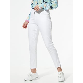 Walbusch Damen 7/8 Jeans Bestform einfarbig Weiß 44