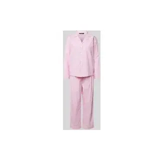 Pyjama mit Brusttasche, Rosa, S