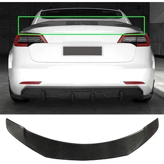 Heckspoiler füR Tesla Model 3 2016-2021, Auto-Spoiler Kofferraumspoiler Kratzfeste Bodykits, HeckflüGel Heckspoiler