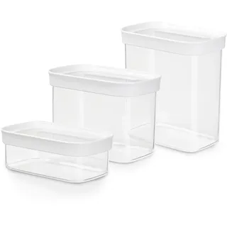 Emsa Optima Vorratsdose 3-teilig transparent/weiß 0,45 l