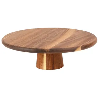 LuxusKollektion Tortenständer Etagere Tortenständer Cupcake Ständer Holz 1 Etagen Groß mit Sockel braun