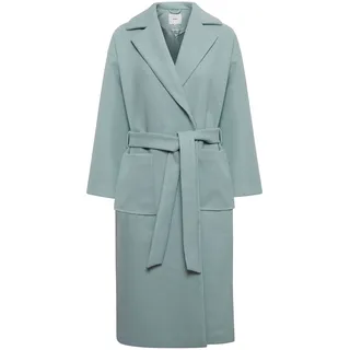 ICHI IHJANNET JA2 Damen Wintermantel Wollmantel Winterjacke mit Reverskragen Taschen und Gürtel, Größe:42, Farbe:Abyss (164404) - 42